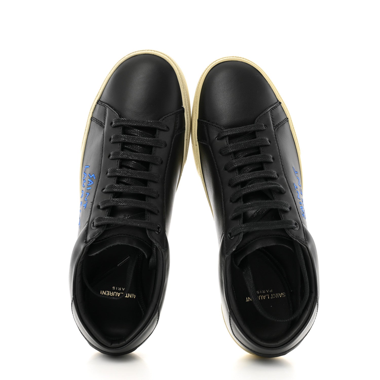 Saint Laurent Calfskin Court Classic Sneakers 41 Black 1630796