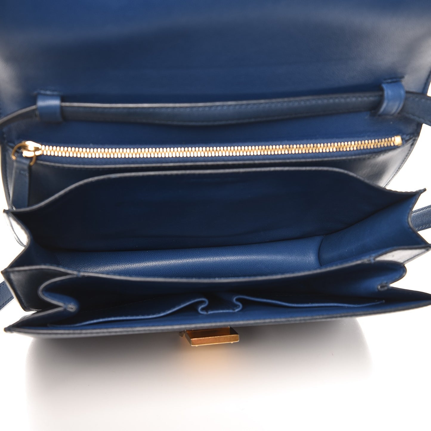 Box Calfskin Medium Classic Box Flap Bag Blue