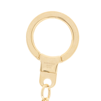 Louis Vuitton Brass Enamel Fleur De Monogram Bag Charm Chain Gold 3 of 4