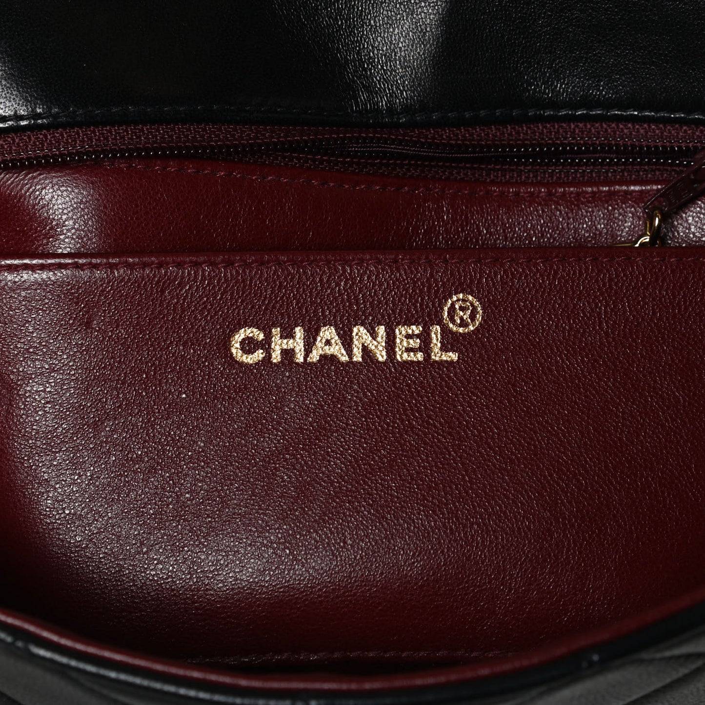 Lambskin Quilted Small Single Flap Black