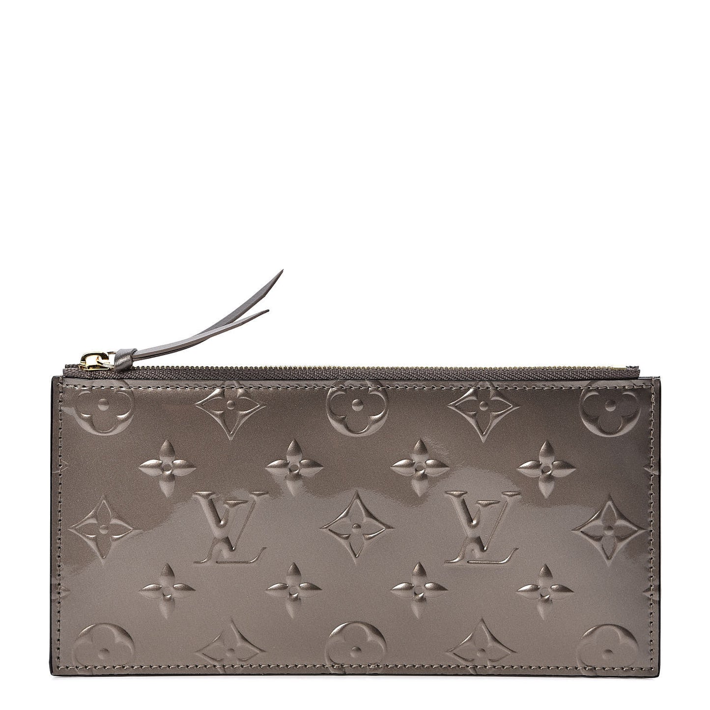 Vernis Felicie Chain Wallet Zippered Insert Champagne Metallise