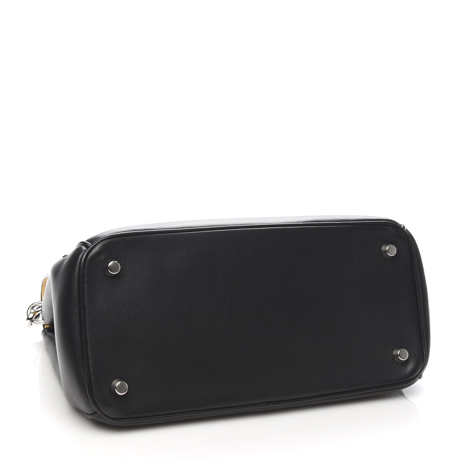 Christian Dior Smooth Calfskin Small Tri-Color Be Dior Flap Black Grey Yellow 4 of 11