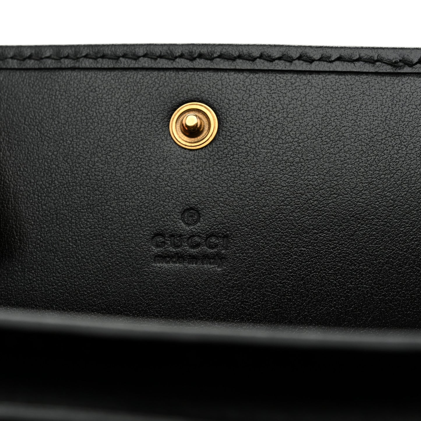 Calfskin Matelasse GG Marmont Card Case Wallet Black