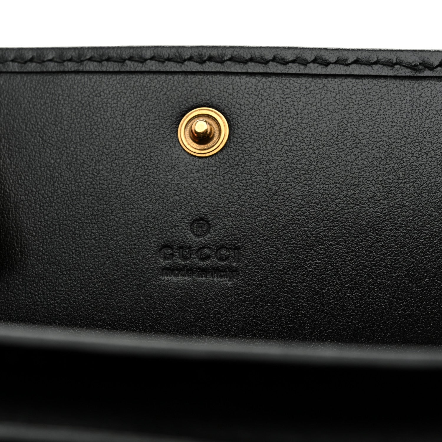 Gucci Calfskin Matelasse GG Marmont Card Case Wallet Black 6 of 8