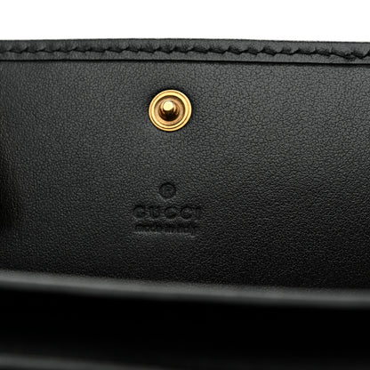 Gucci Calfskin Matelasse GG Marmont Card Case Wallet Black 6 of 8