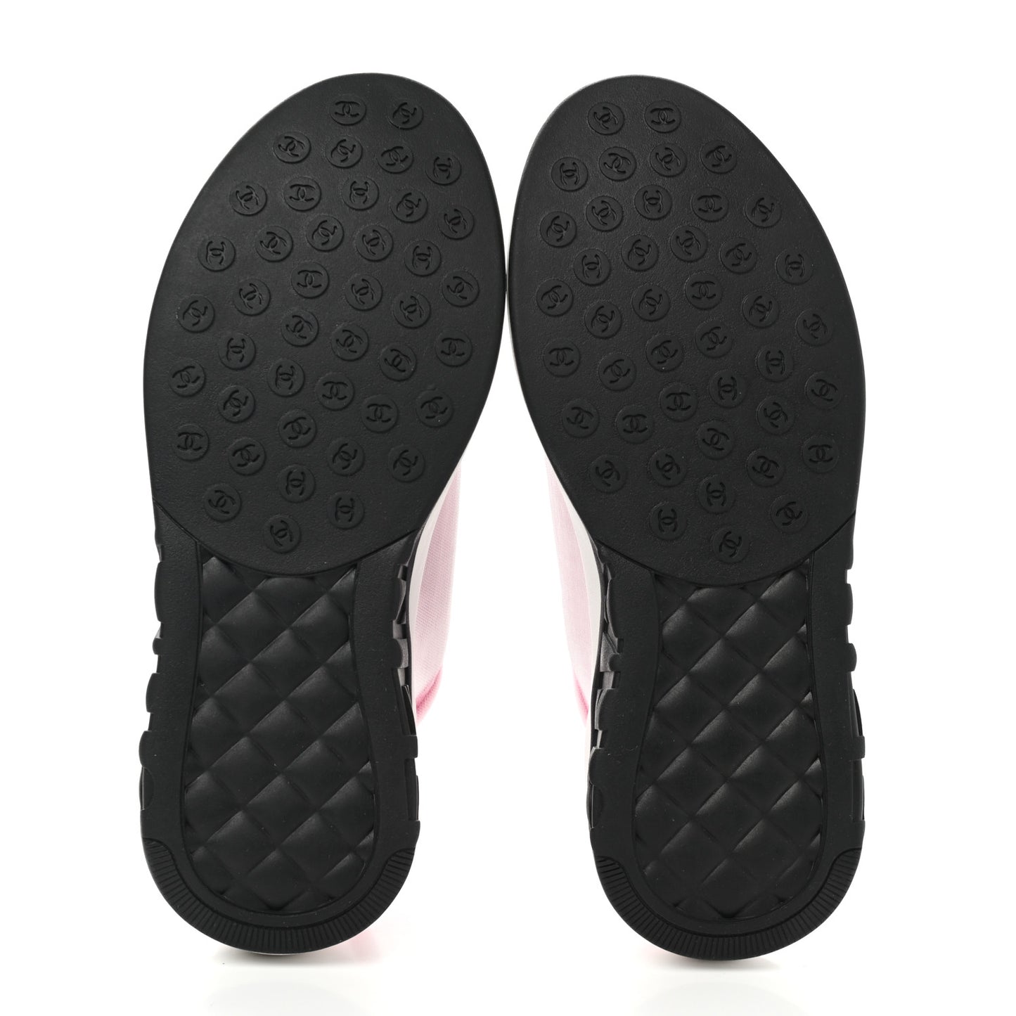 Calfskin Mesh Lycra Womens Logo Sneakers 36 White Pink