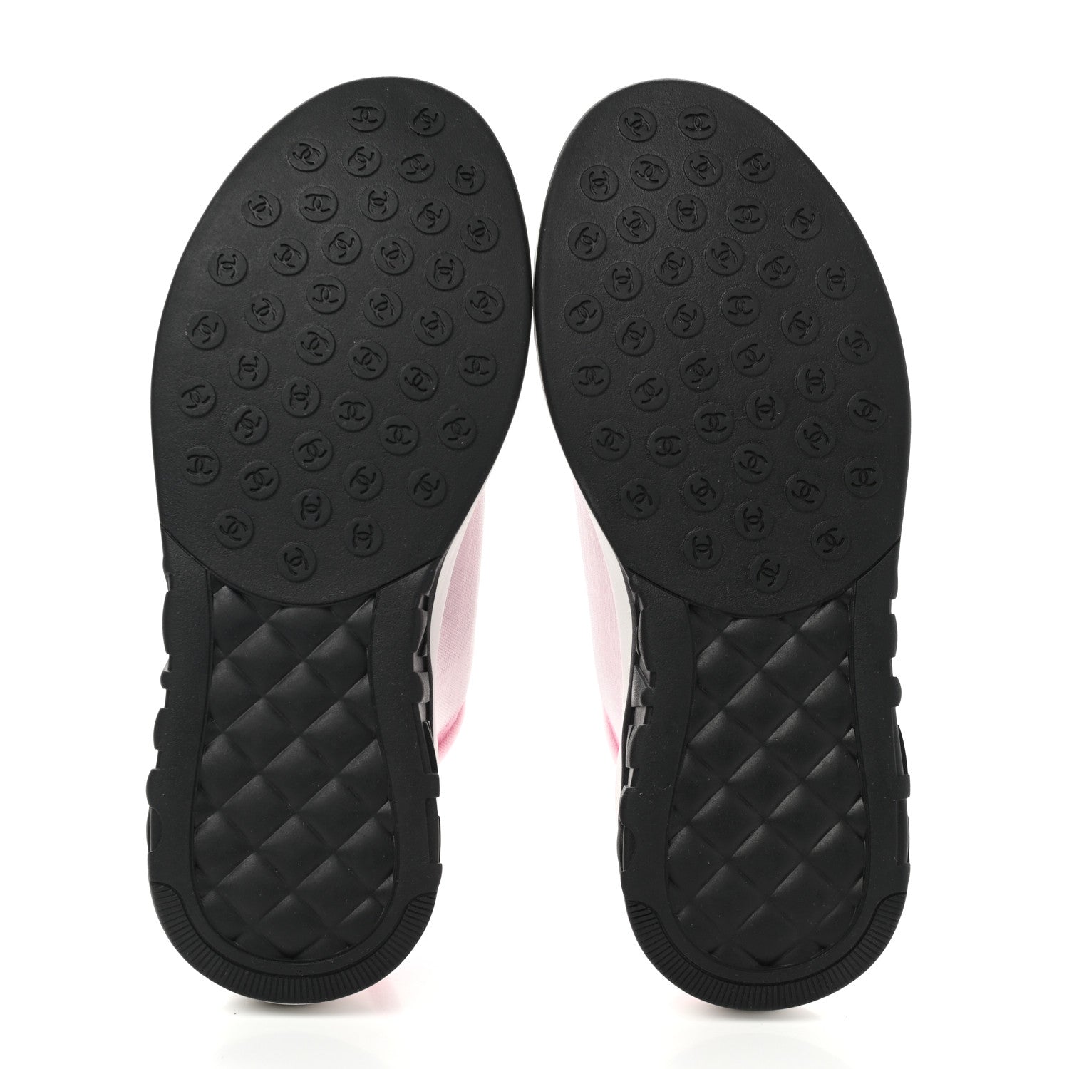 Chanel Calfskin Mesh Lycra Womens Logo Sneakers 36 White Pink 5 of 8