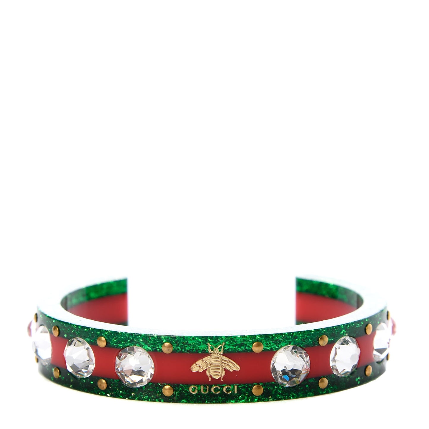 Crystal Web Cuff 16 Green Red