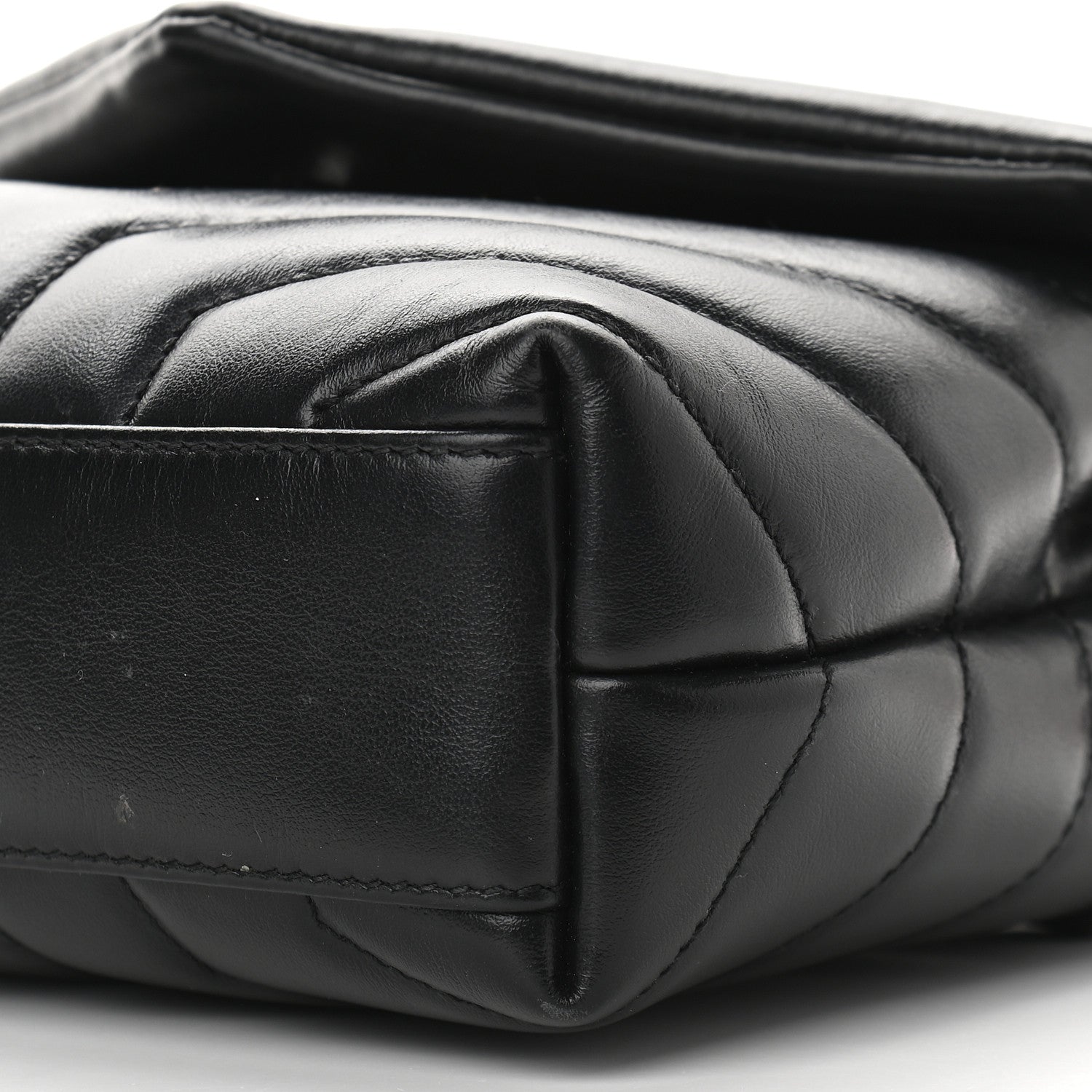 Saint Laurent Calfskin Y Quilted Monogram Toy Loulou Crossbody Bag Black 8 of 10