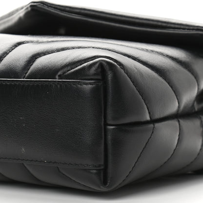 Saint Laurent Calfskin Y Quilted Monogram Toy Loulou Crossbody Bag Black 8 of 10