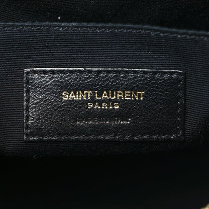Saint Laurent Calfskin Matelasse Monogram Lou Camera Bag Grey Kaki 6 of 10