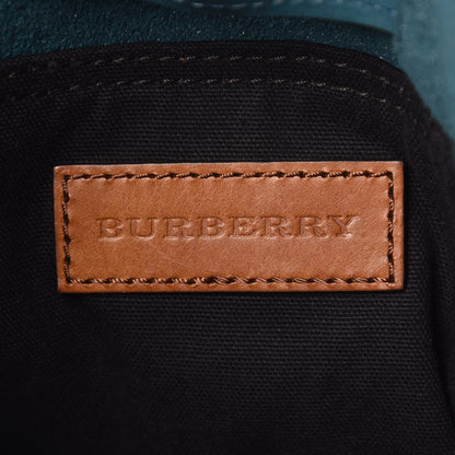 Burberry Suede Fringe Small Belgrove Bucket Bag Dark Teal 6 of 11