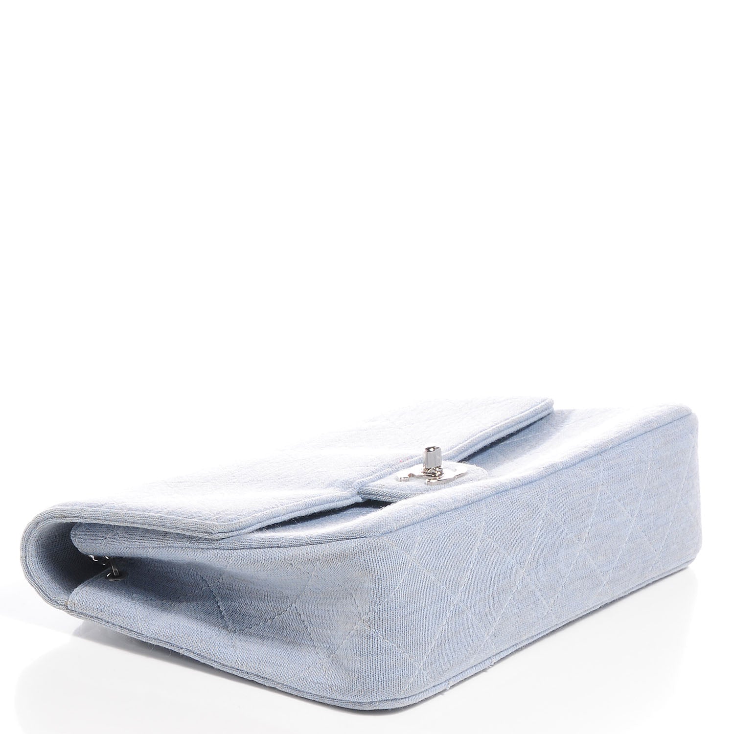 Chanel Jersey Quilted Medium Single Flap Blue 4 of 7