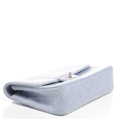 Chanel Jersey Quilted Medium Single Flap Blue 4 of 7