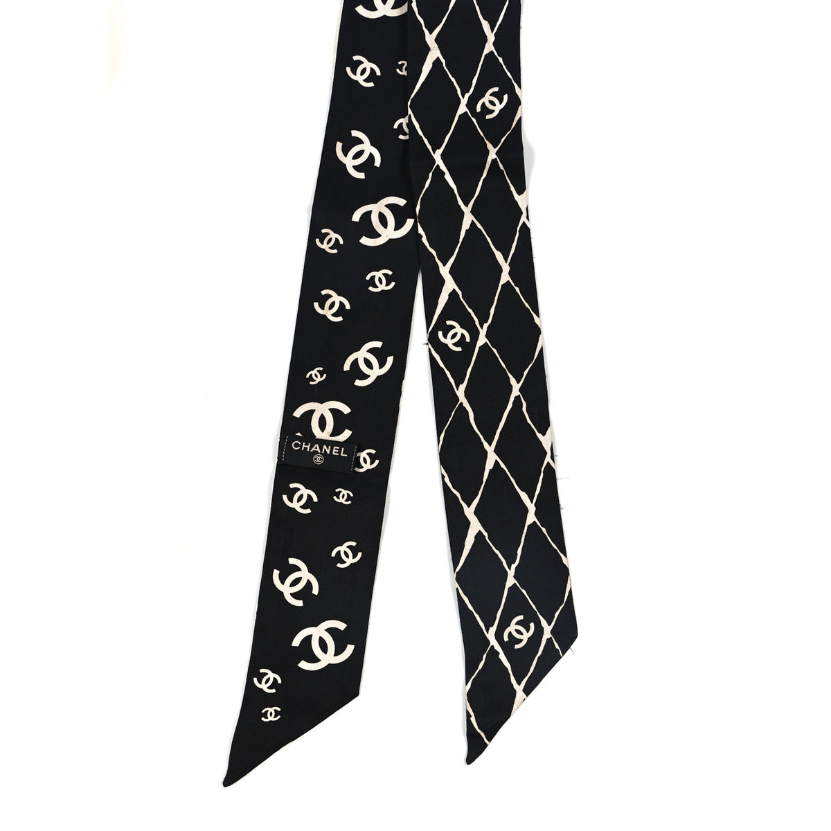 Silk CC Slim Bandeau Black White