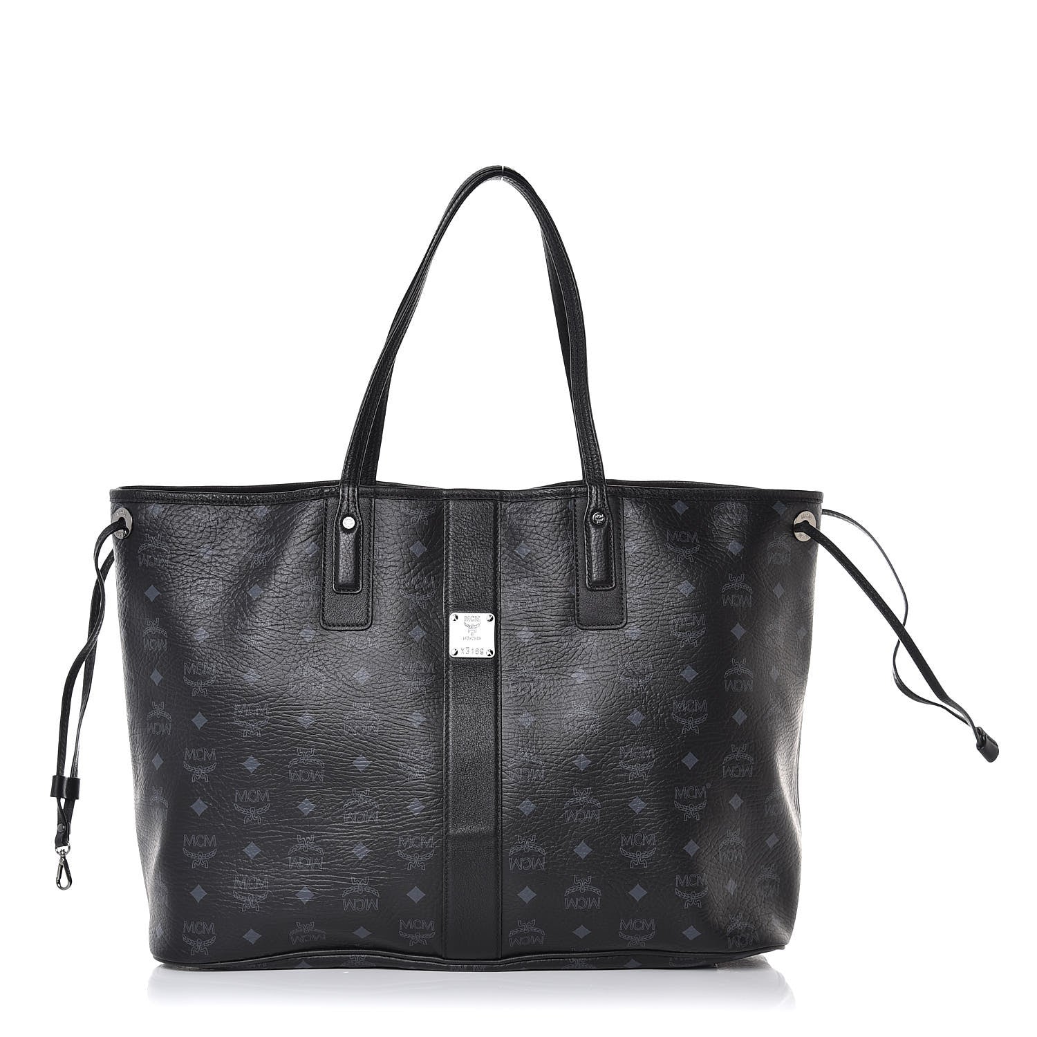 MCM Visetos Large Liz Reversible Shopper Tote Black 1 of 11