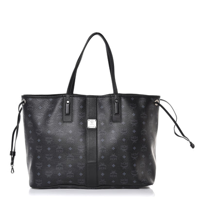 MCM Visetos Large Liz Reversible Shopper Tote Black 1 of 11