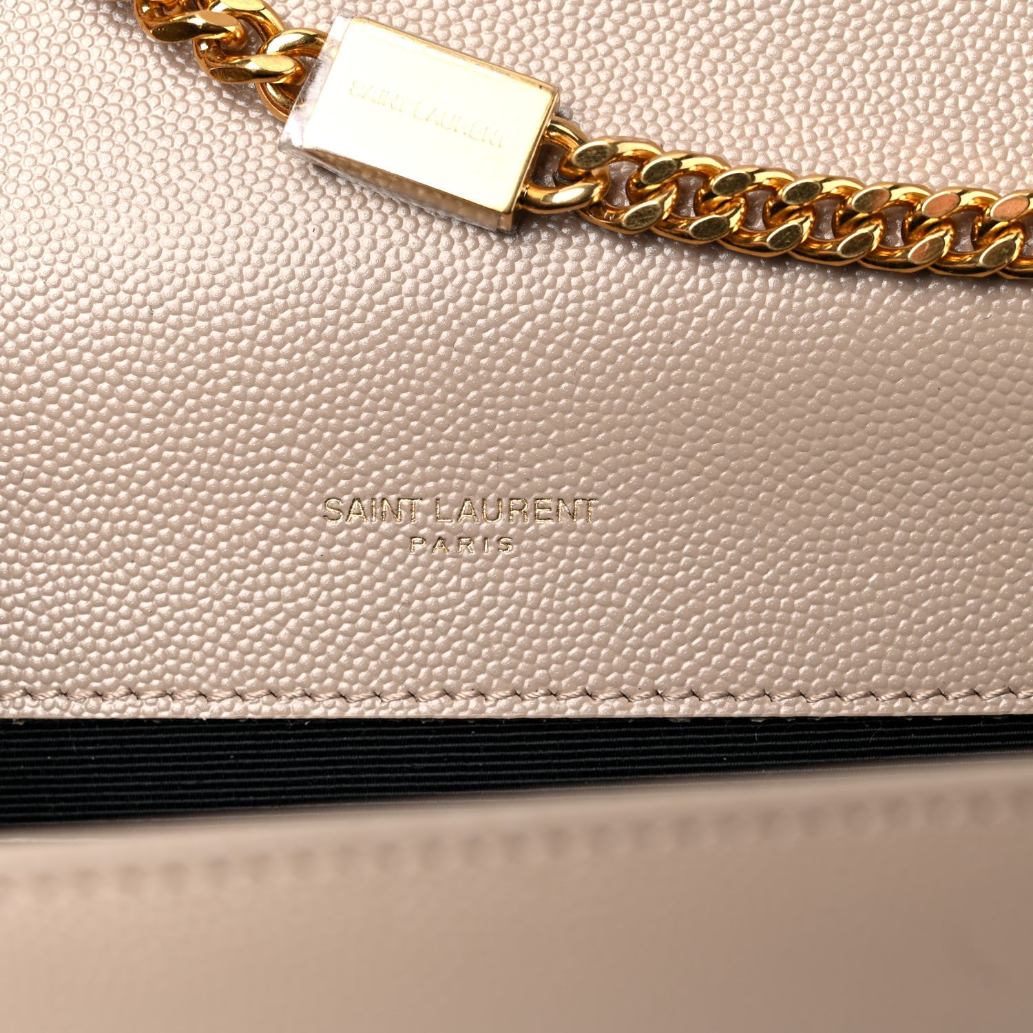 Saint Laurent Grain De Poudre Medium Monogram Kate Satchel Dark Beige 6 of 9