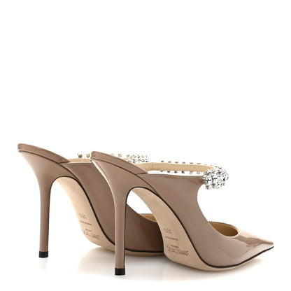 Jimmy Choo Patent Crystal Bing 100 Pumps 36.5 Ballet Pink 5 of 8