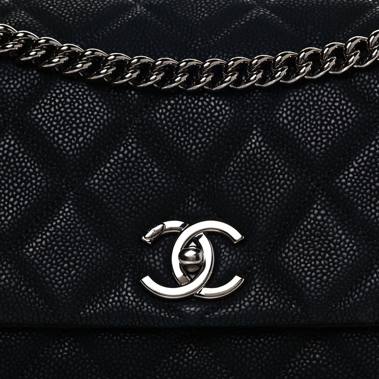 Chanel Iridescent Caviar Quilted Medium Lady Pearly Flap Black 8 of 14