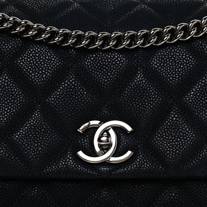 Chanel Iridescent Caviar Quilted Medium Lady Pearly Flap Black 8 of 14