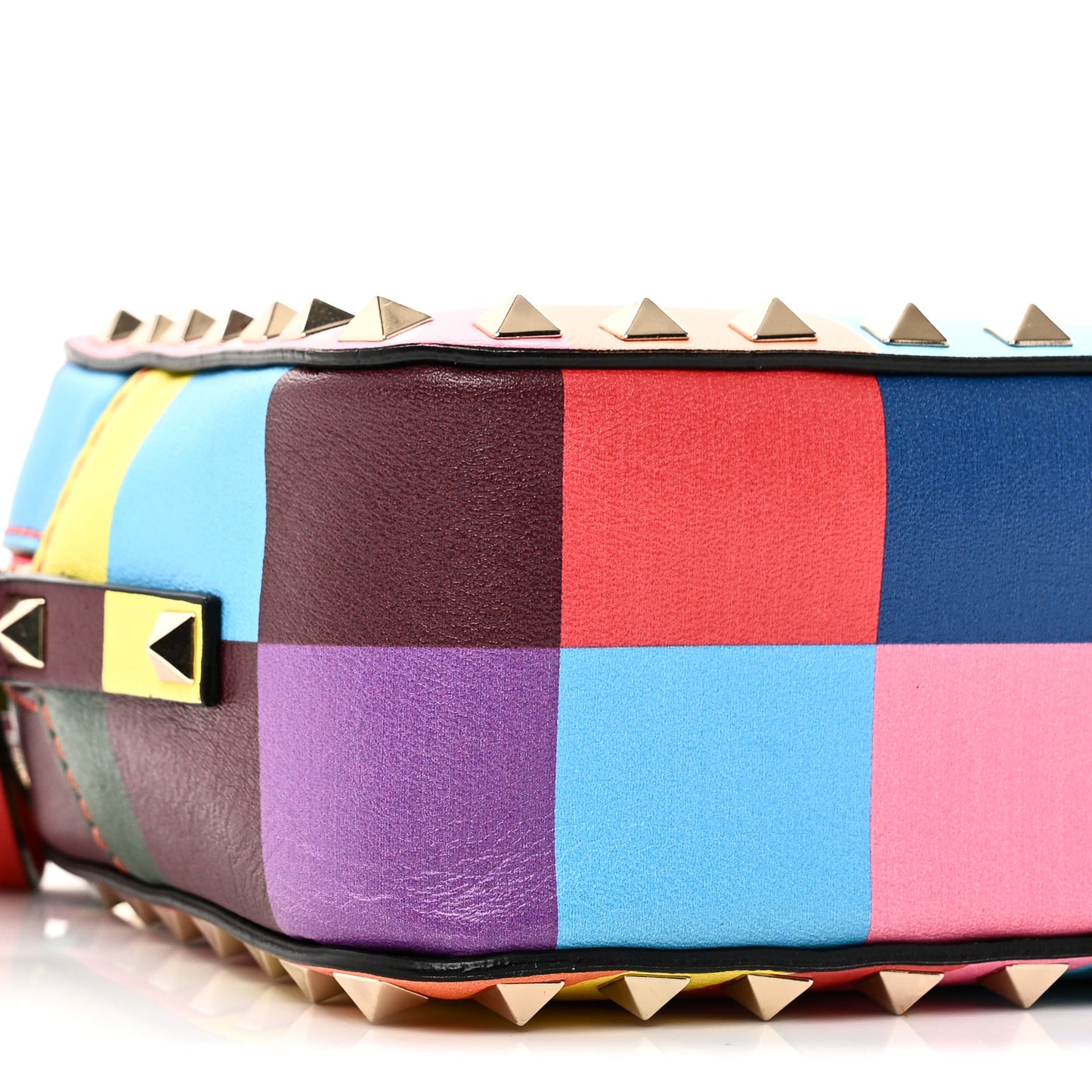 Vitello 1973 Rockstud Camera Crossbody Bag Multicolor