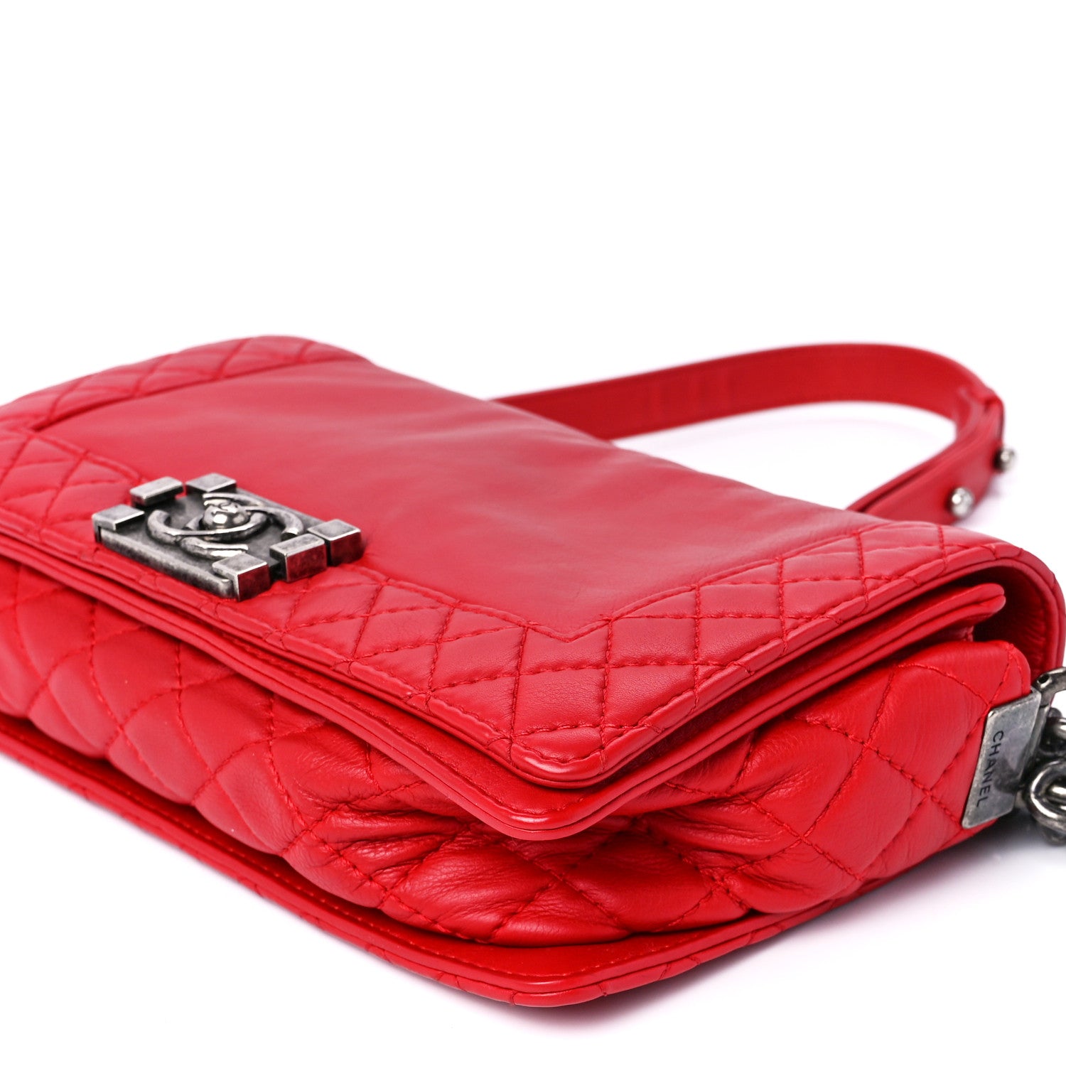 Chanel Calfskin Medium Boy Reverso Flap Red 13 of 13