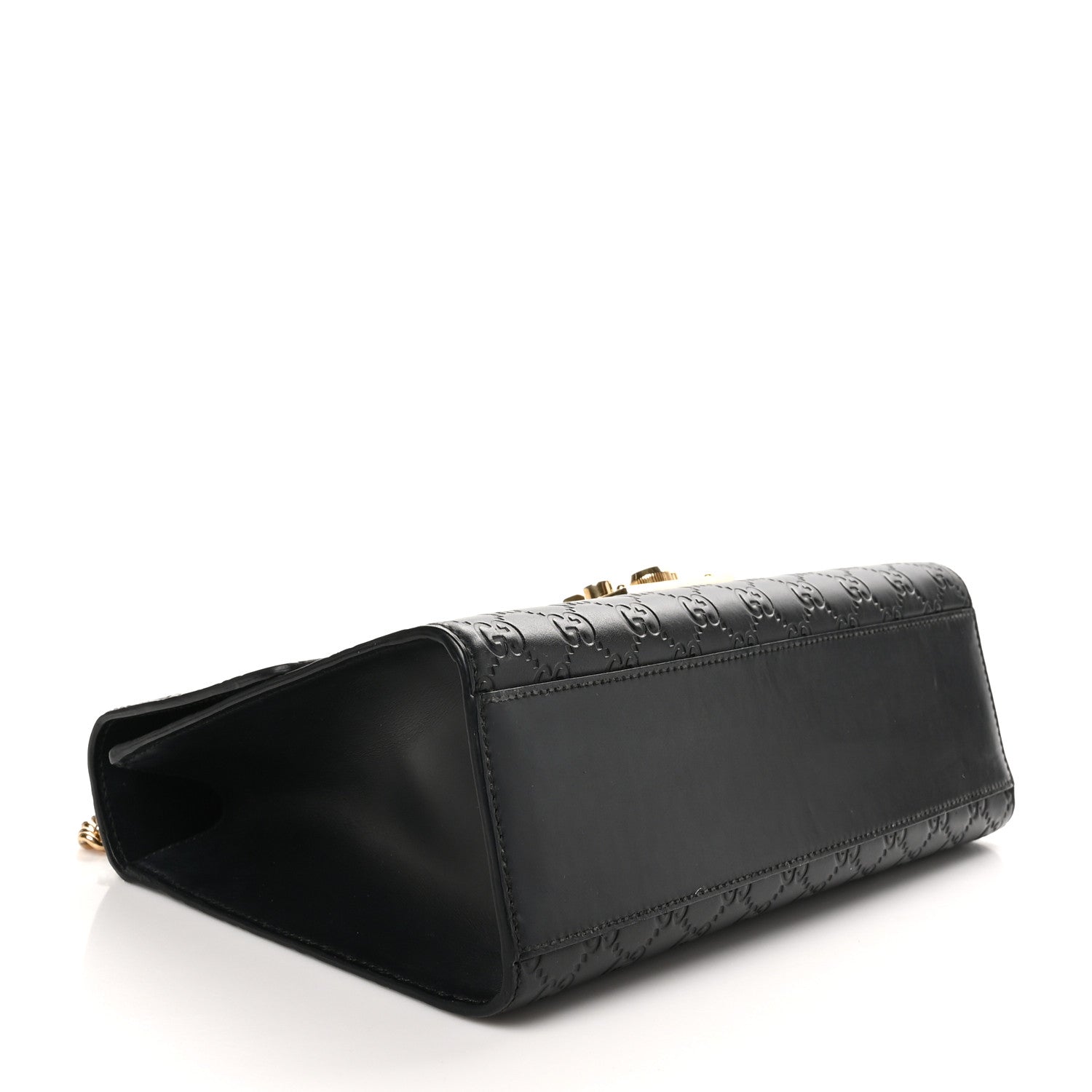 Gucci Guccissima Medium Padlock Shoulder Bag Black 4 of 10