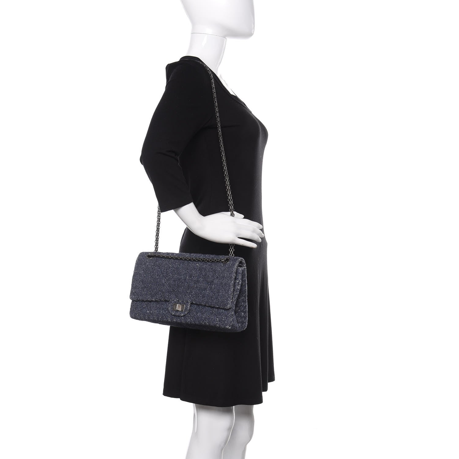 Chanel Metallic Tweed Quilted 2.55 Reissue 226 Flap 2 of 12