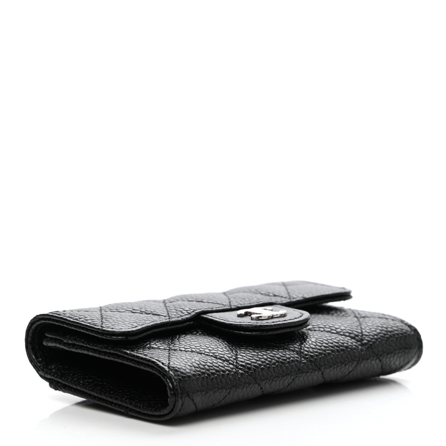 Chanel Caviar Quilted Flap Card Holder Wallet Black 4 of 9