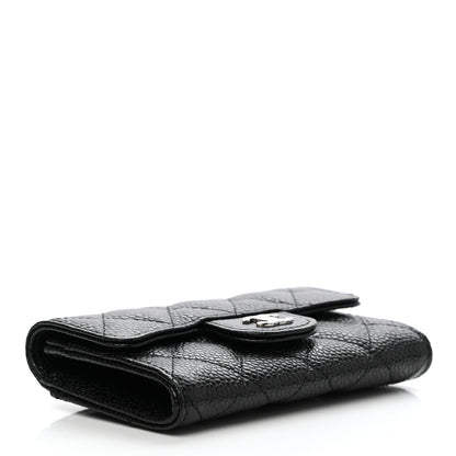Chanel Caviar Quilted Flap Card Holder Wallet Black 4 of 9