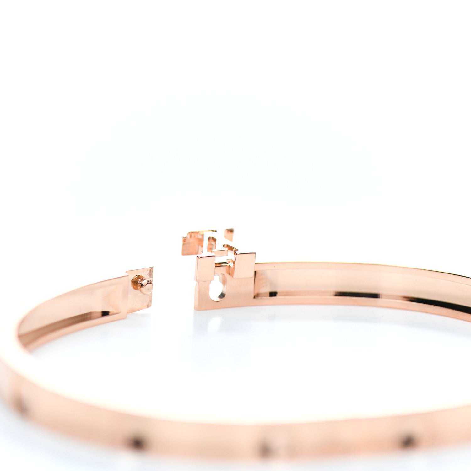 Louis Vuitton 18K Rose Gold Empreinte Bangle Bracelet 4 of 4