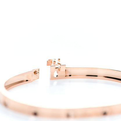 Louis Vuitton 18K Rose Gold Empreinte Bangle Bracelet 4 of 4