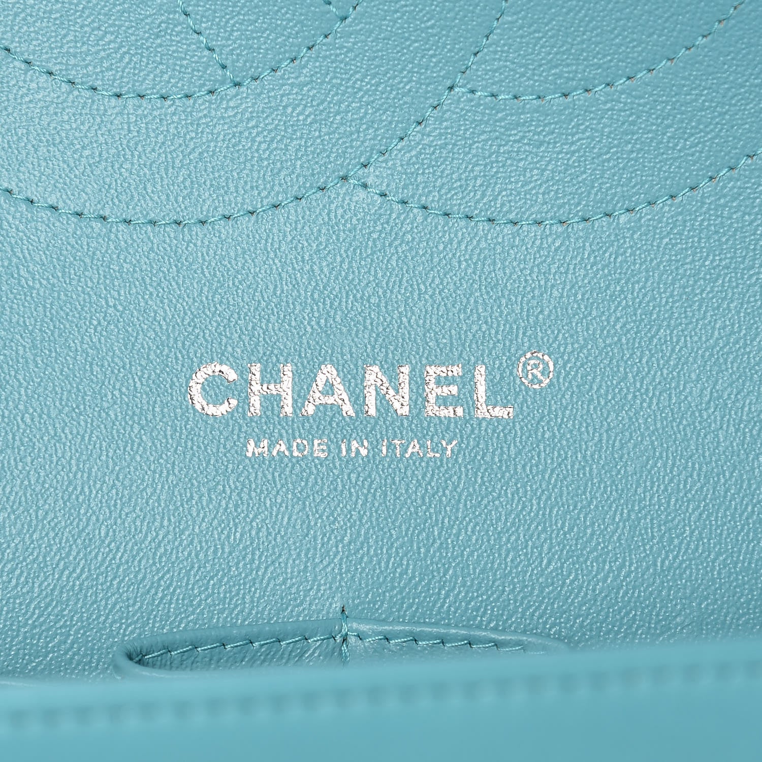 Chanel Lambskin Quilted Jumbo Double Flap Turquoise 6 of 9