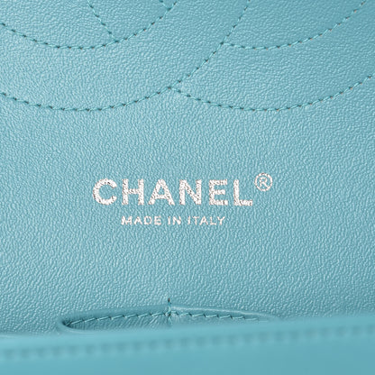 Chanel Lambskin Quilted Jumbo Double Flap Turquoise 6 of 9