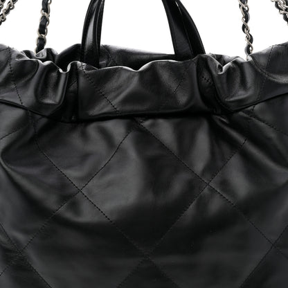 Chanel Shiny Calfskin Quilted Chanel 22 Backpack Black 8 of 10