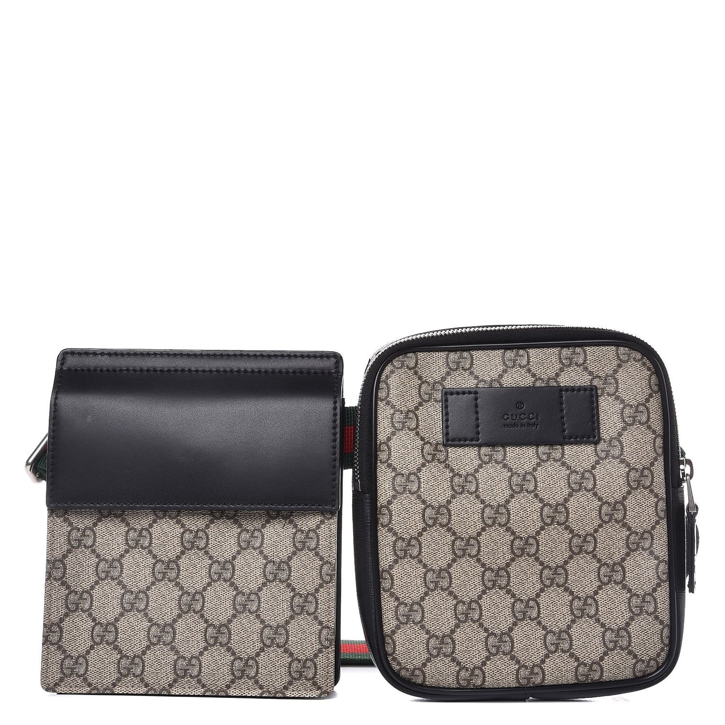 GG Supreme Monogram Web Belt Bag Black