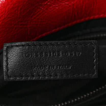 Saint Laurent Crinkled Calfskin Matelasse Monogram Niki Chain Wallet Red 7 of 10