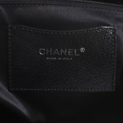 Chanel Glazed Calfskin Large On The Road Tote Black 6 of 7