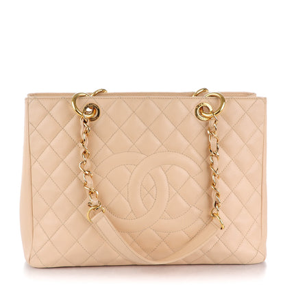Chanel Caviar Quilted Grand Shopping Tote GST Beige Clair 1 of 9
