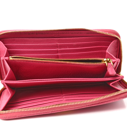 Prada Vitello Phenix Zip Around Wallet Peonia 5 of 14