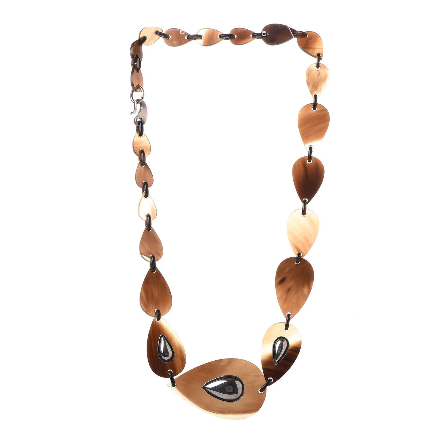 Sterling Silver Buffalo Horn Necklace