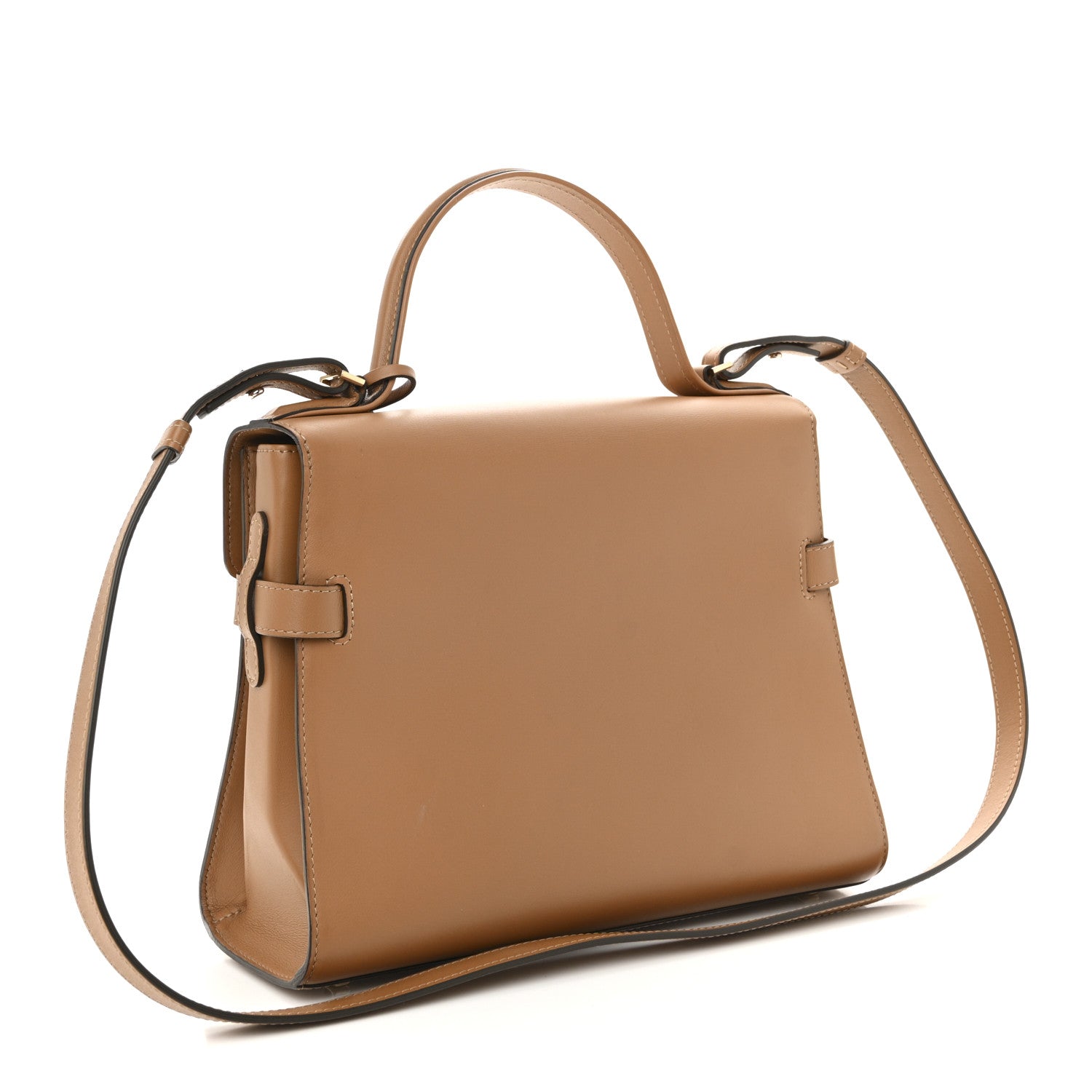 Delvaux Calfskin MM Tempete Satchel Camel 3 of 10