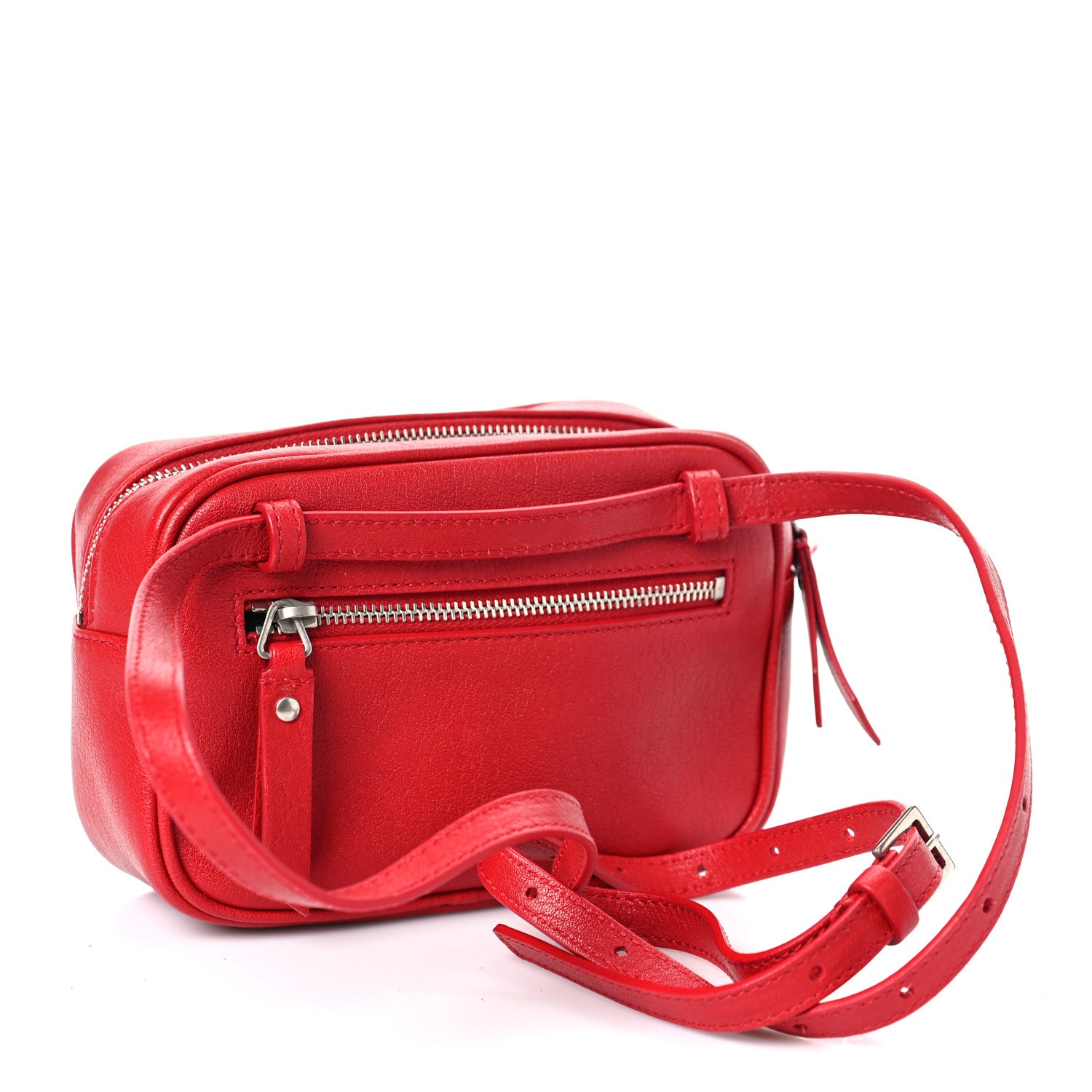 Saint Laurent Lambskin Monogram Lou Belt Bag Red 4 of 10