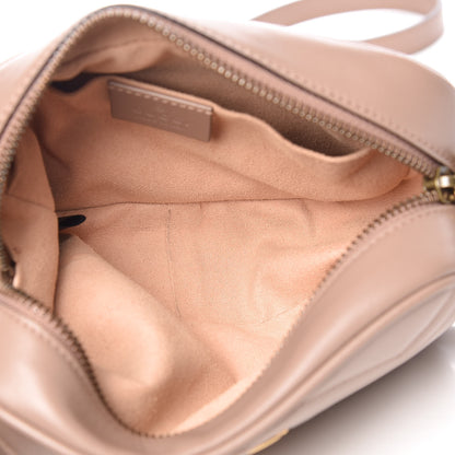 Gucci Calfskin Matelasse Mini GG Marmont Chain Shoulder Bag Porcelain Rose 5 of 10