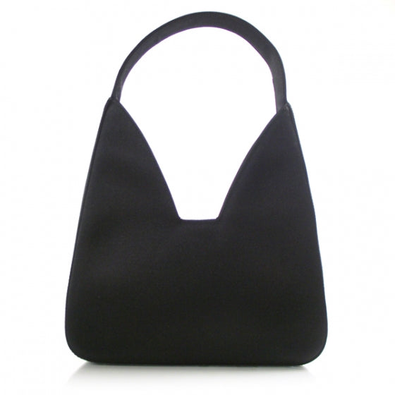 Satin Evening Bag Black