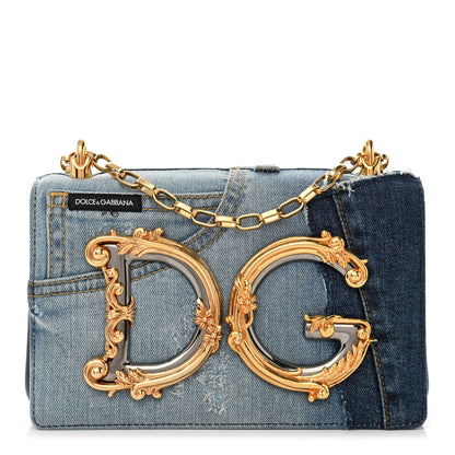Dolce & Gabbana Denim Mini DG Girls Shoulder Bag Blue 1 of 9