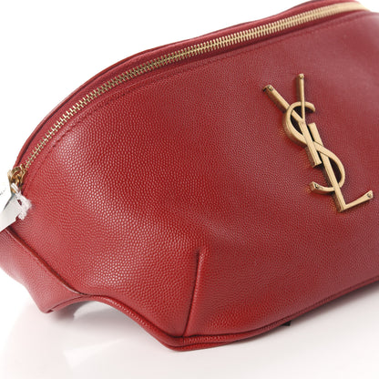 Saint Laurent Grain De Poudre Monogram Belt Bag Rouge Eros 6 of 10