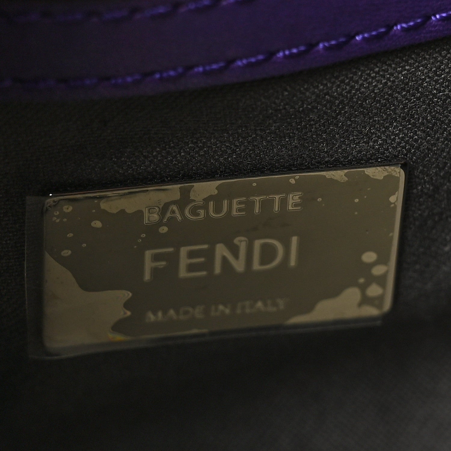 Fendi Vitello Dolce Lace Up Baguette Purple Rain 6 of 10