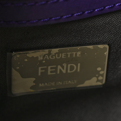 Fendi Vitello Dolce Lace Up Baguette Purple Rain 6 of 10